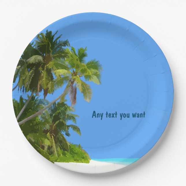 Beach Theme Party Plates (Front)