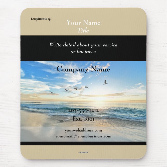 Beach Theme Promotional Mousepad HAMbyWG (Front)