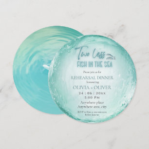 Beach theme rehearsal dinner invitation