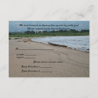 Beach Theme Response Card - Landscape
