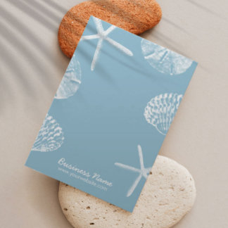 Beach Theme Seashells Mint Blue Earring Display