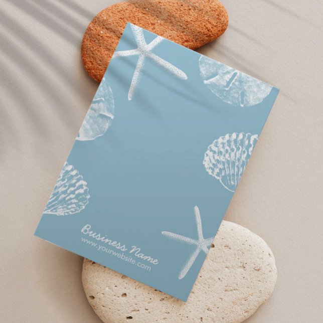 Beach Theme Seashells Mint Blue Earring Display (Creator Uploaded)