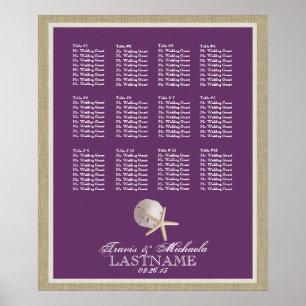 Beach Theme Seat Chart with Changeable Colour