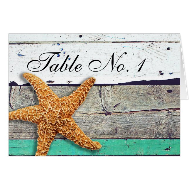 Beach Theme Starfish Wedding Rustic (Front Horizontal)