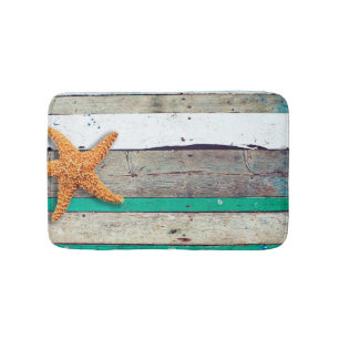 Beach Theme Starfish Wedding Rustic Bath Mat