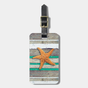 Beach Theme Starfish Wedding Rustic Luggage Tag