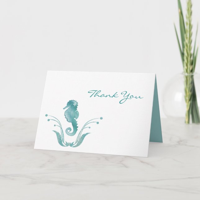 Beach Theme Thank You Cards (Front)