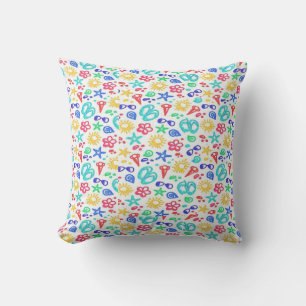 Beach Theme Throw Pillow