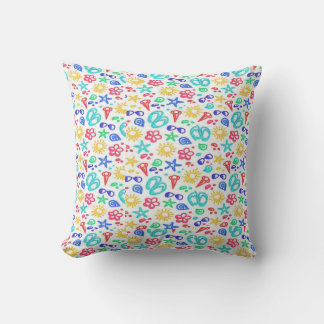 Beach Theme Throw Pillow
