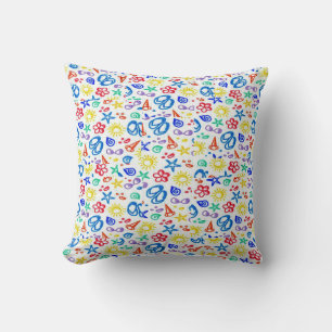 Beach Theme Throw Pillow