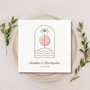 Beach Theme Wedding Napkins Custom Colour Napkins