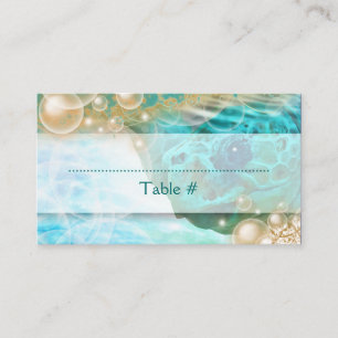 Beach theme wedding turtle "table number" place card