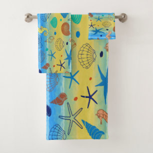 Beach Themed Bath Towel Set