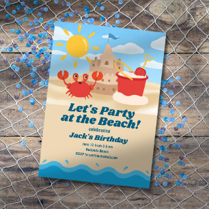 Beach Themed Birthday Invitation