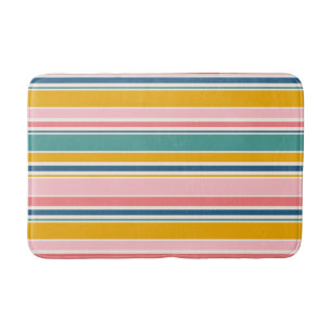 Beach Themed Colour Stripes Bath Mat