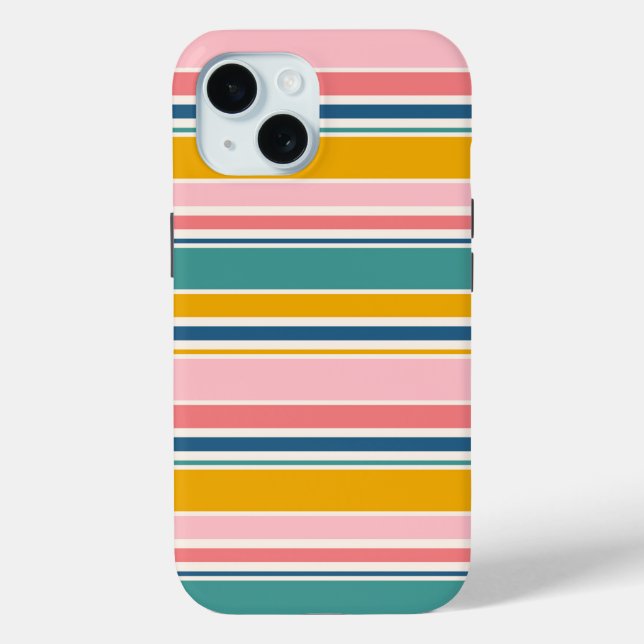Beach Themed Colour Stripes Case-Mate iPhone Case (Back)