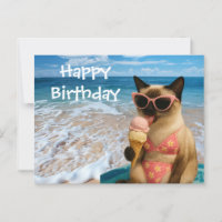 Beach themed for Cat Lover Birthday