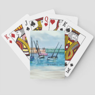Beach themed game night! playing cards