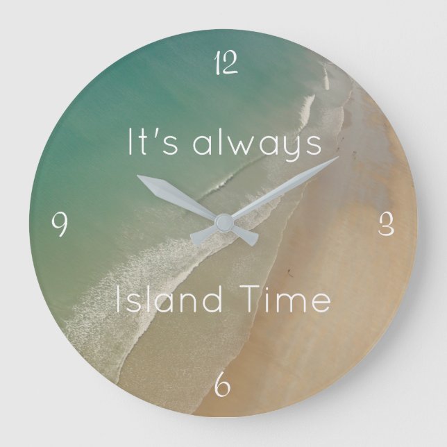 Beach Themed, Island Time Clock (Front)