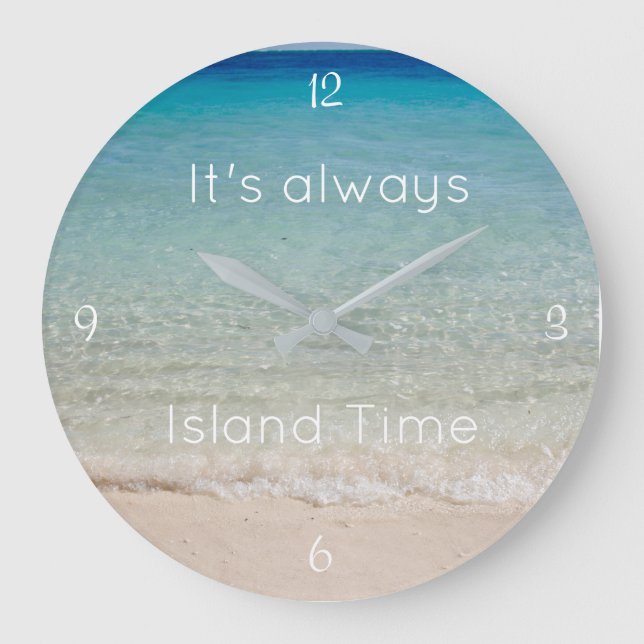 Beach Themed, Island Time Clock (Front)