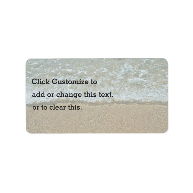 Beach Themed Label (Front)
