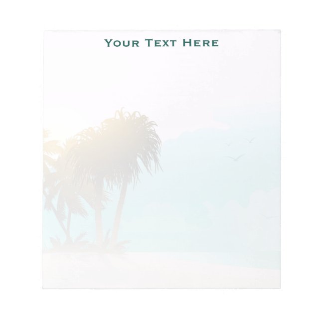 Beach Themed Notepad (Front)