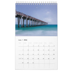 Beach Themed Ocean Photo Gift   Calendar