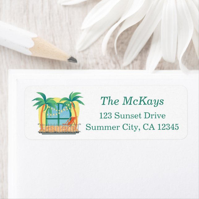 Beach Themed Return Address (Insitu)