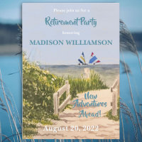 Beach Themed Sailboats Retirement Party