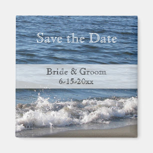 Beach Themed Save the Date Magnets - Beach