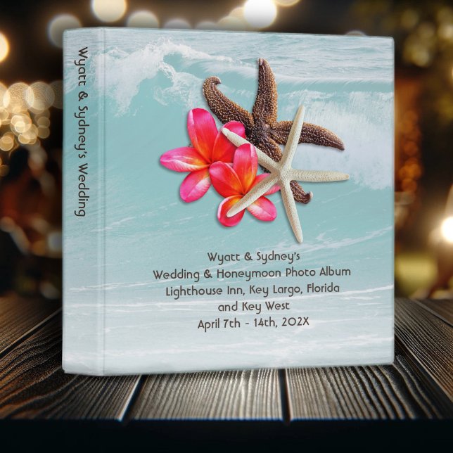 Beach Themed Starfish Wedding Photo Album Binder (Creator Uploaded)