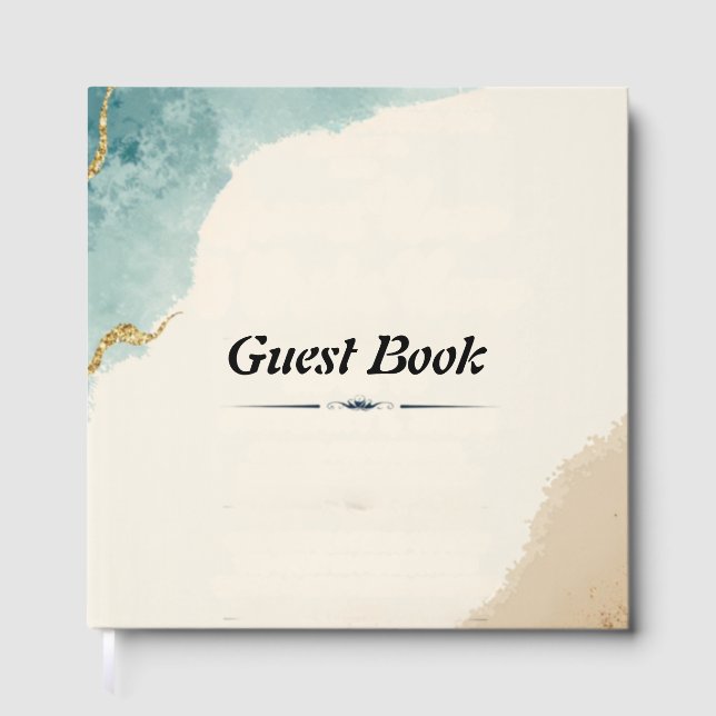 Beach Themed Wedding Guestbook (Front)