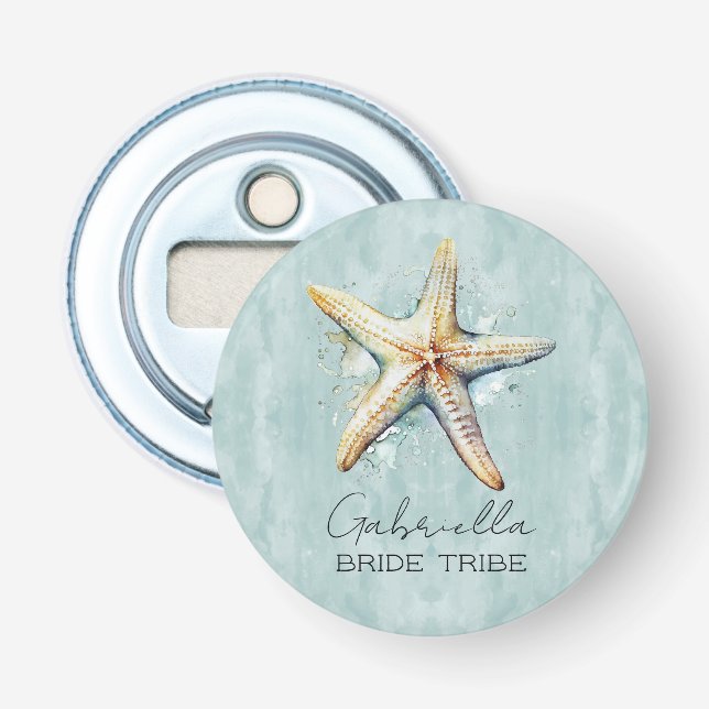 Beach Themed Wedding Party Bottle Opener (Front)