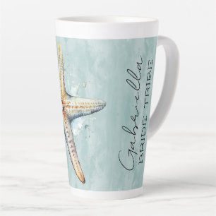 Beach Themed Wedding Party  Latte Mug