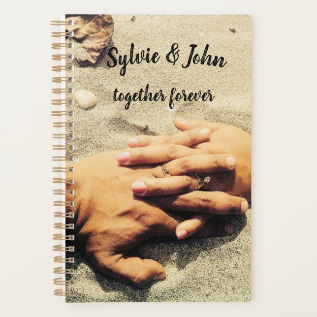 Beach Themed Wedding Planner Journal/Notebook (Front)