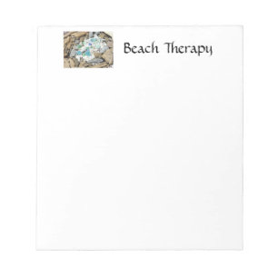 Beach Therapy notepads Shells Driftwood Fossils