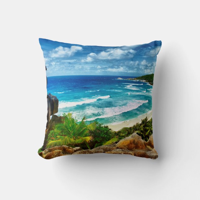 beach throw pillow (Front)