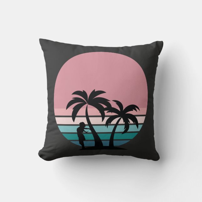 Beach Throw Pillow (Front)