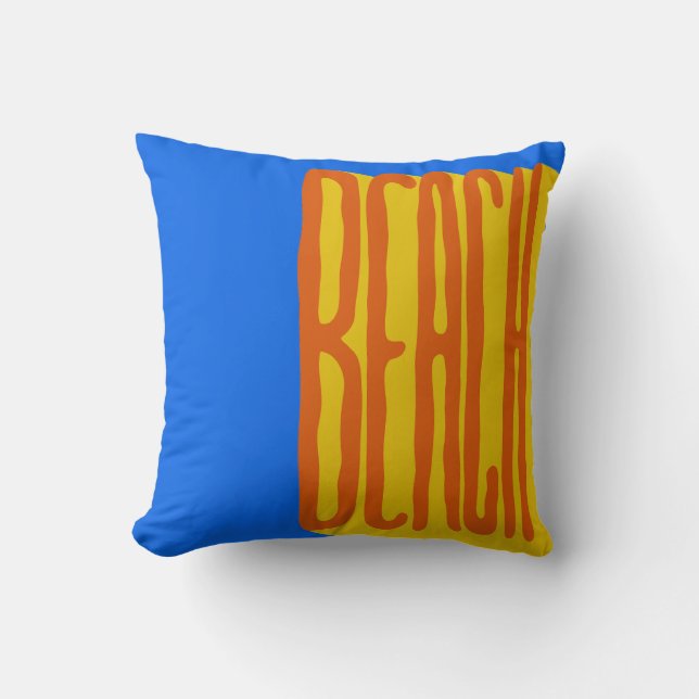 Beach Throw Pillow (Front)
