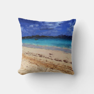 Beach throw pillow