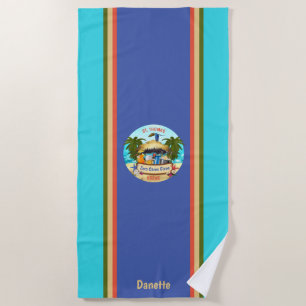 Beach Tiki Bar Classic Beach Towel
