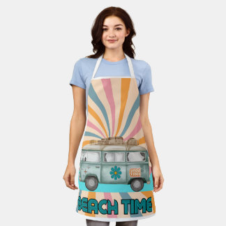 Beach Time Retro Van Vibes Apron