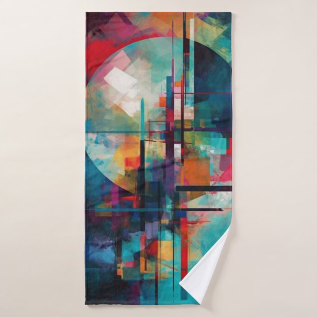 Beach towel abstract art (Bath Towel)
