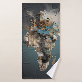 Beach towel abstract continent