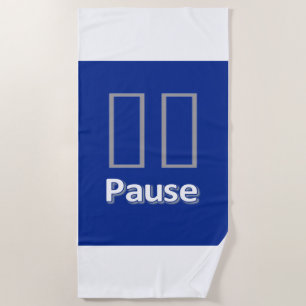 Beach Towel Blue Pause 
