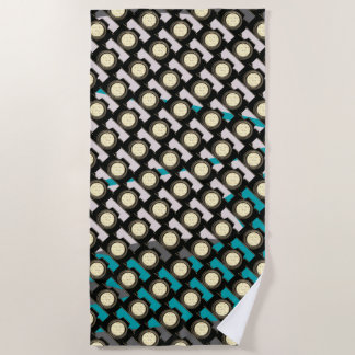Beach Towel-Camera Pattern Towel