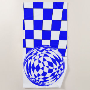 Beach Towel - Chequerboard and Ball Illusion