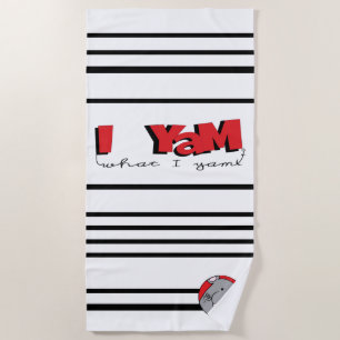 Beach Towel "I Yam What I Yam"