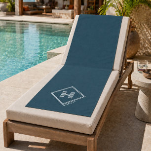 Beach Towel Modern Geometric Monogram Initial
