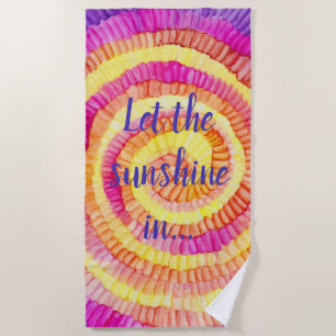 Beach Towel Pinwheel Yellow, Pink, Orange